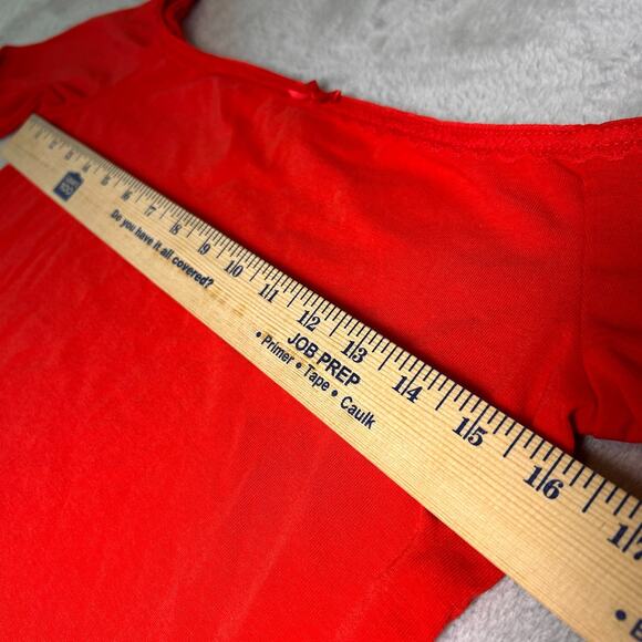 Wild Fable Off Shoulder Mini Dress Large Cherry Red Bodycon Lace Soft Girl - Picture 4 of 6